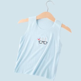 91% Recycled Cellulose Fiber 9% Spandex Muslin Tree Soft Comfort Eco Summer Baby Vest