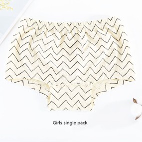 Custom Sample Service Custom 100% Pure Cotton Daily Underwear Set Baby Girls Muslin Tree Underwear With OPP Bag