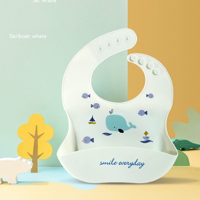 Muslin Tree Wholesale Price Custom Waterproof Bib Baby Silicone Feeding Bib
