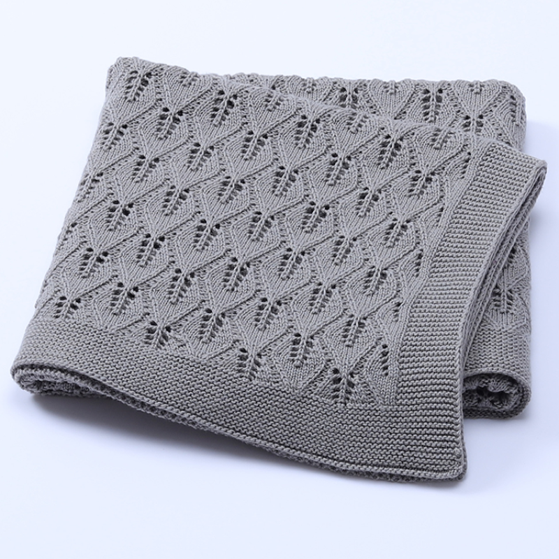 Muslin Tree Baby Knit Solid Blanket Warm Baby Cotton Knit Solid Color Baby Blanket Knit Blanket Baby