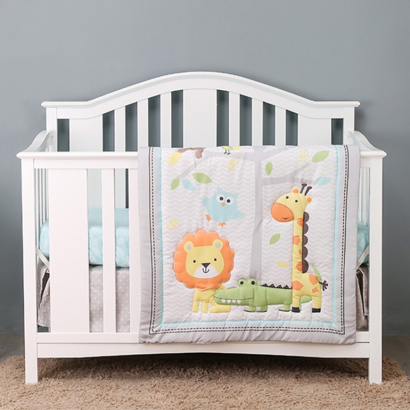 Muslintree Custom Animal Print Eco-Friendly Baby Crib Newborn Bedding Set