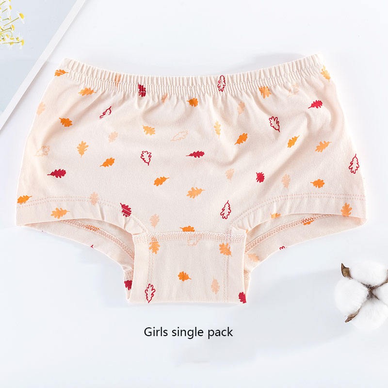 100% Pure Cotton Daily Muslin Tree Underwear Set For Girls Custom OEM Service With OPP Bag