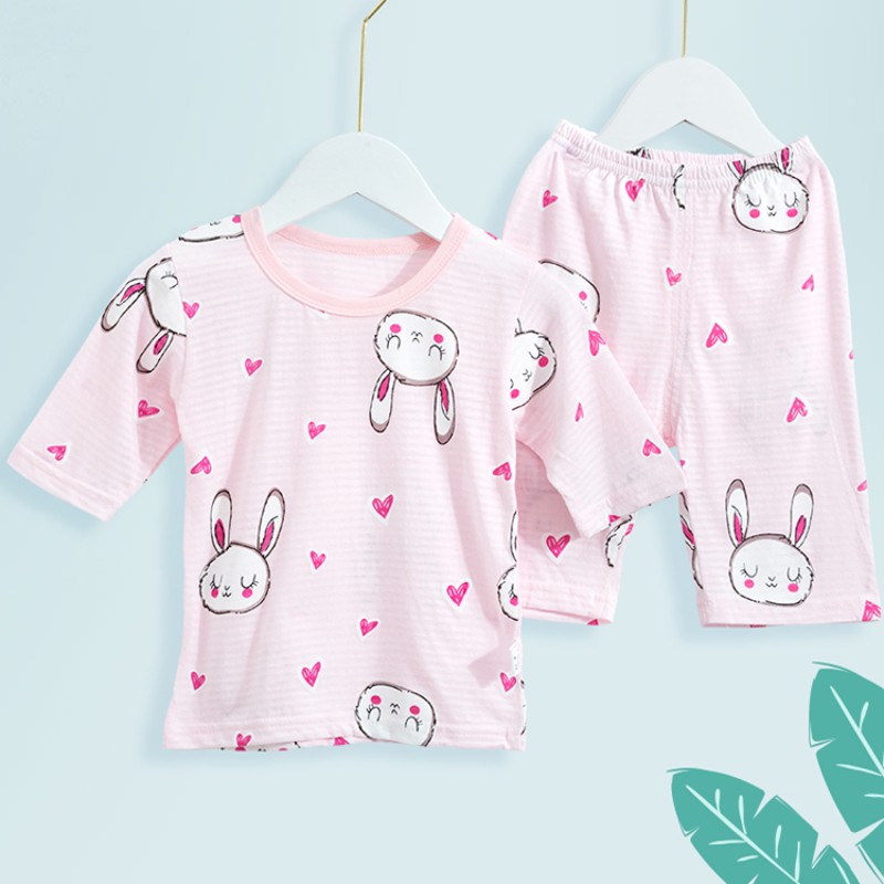 Anti-Bacterial Breathable 100% Cotton Organic Cotton Summer Children Woolen Baby Set