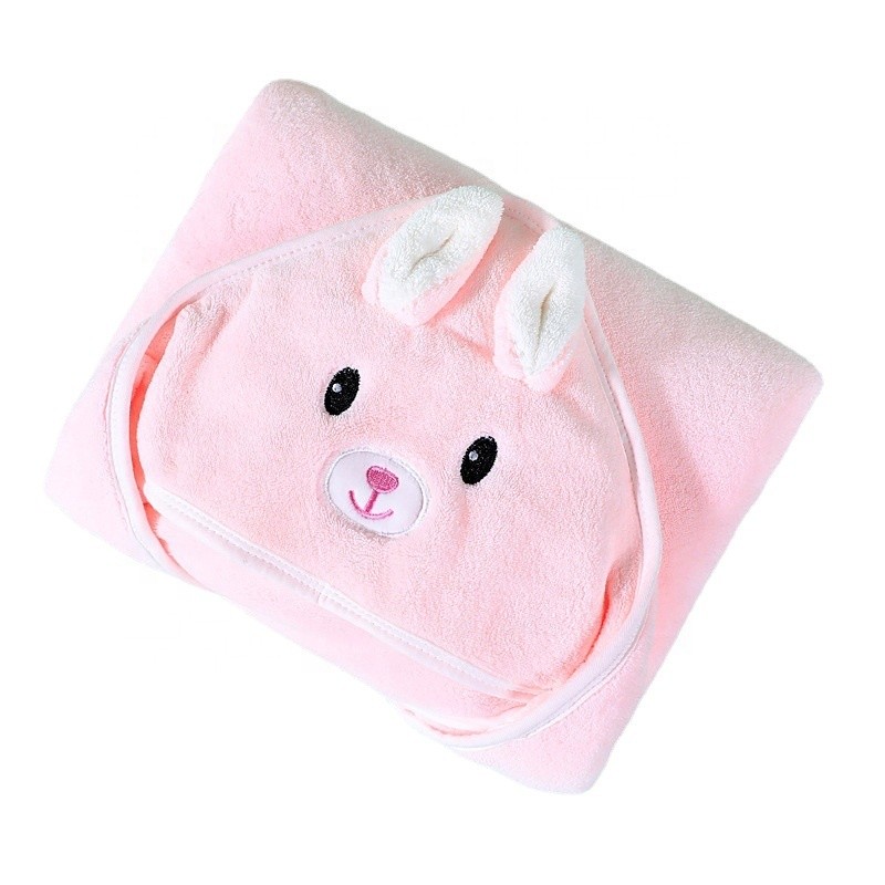 Eco-Friendly Absorbent Thick Baby Hooded Towel Children Baby Hooded Bath Towel With Hood