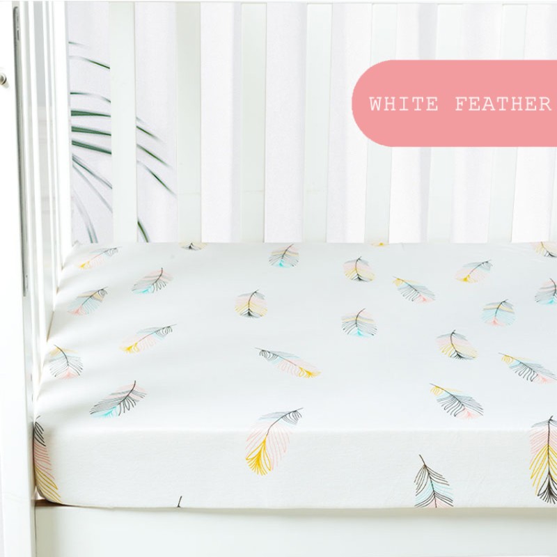 Muslin 100% Cotton Printed Crib Sheet