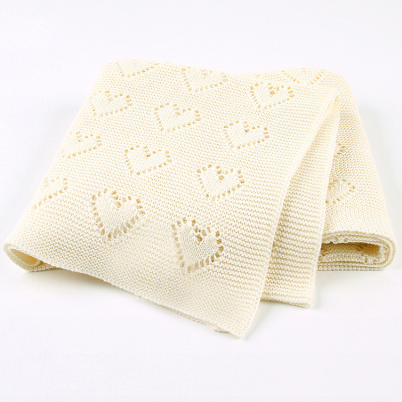 Muslin Tree Baby Knit Solid Blanket Warm Baby Cotton Knit Solid Color Baby Blanket Knit Blanket Baby