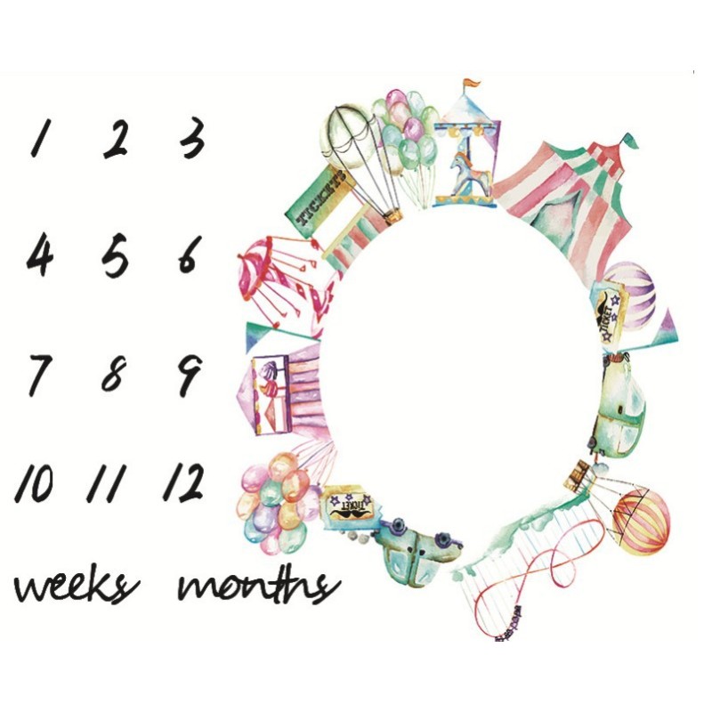 Bedroom Anti-Pilling Muslin Cotton Custom Newborn Monthly Baby Milestone Blanket