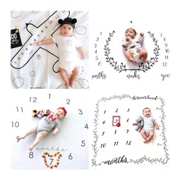 Bedroom Anti-Pilling Muslin Cotton Custom Newborn Monthly Baby Milestone Blanket