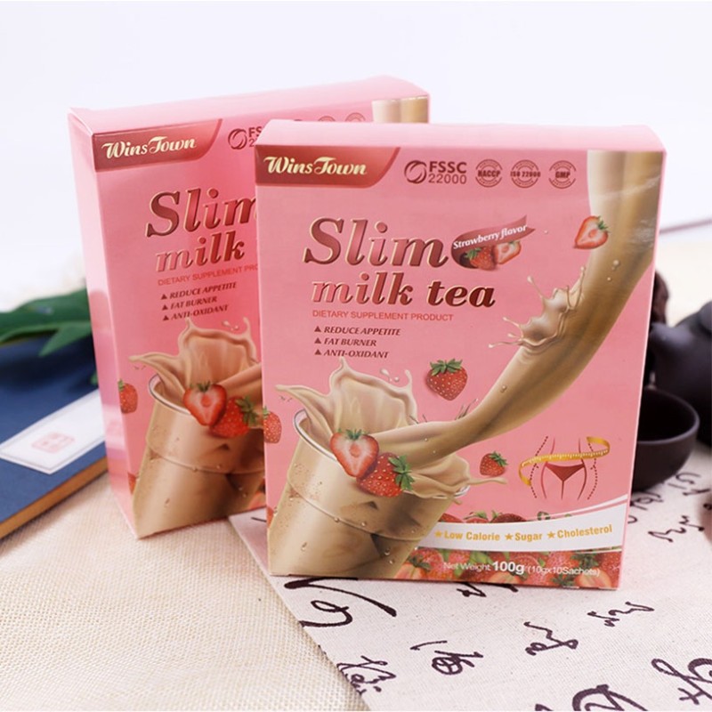 Customization Meal Replacement Shake Powder Slim Weight Loss Diet Strawberry Flavor Slimming Milk Tea