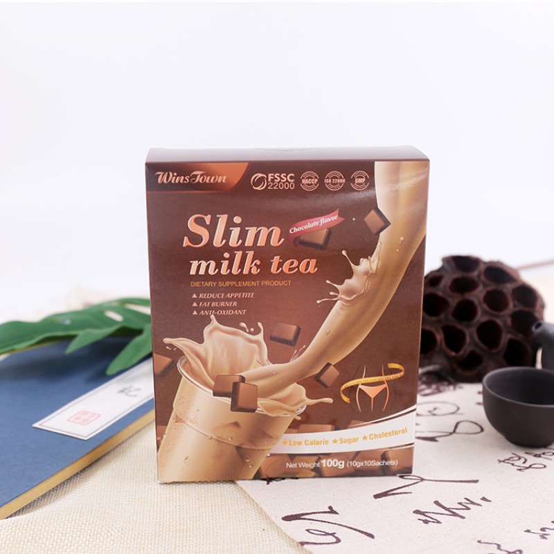 Wholesale Detox Flat Belly Weight Loss Milk Tea Bag Best Slimming Herbal Fast Skinny Slim Milk Tea Chocolate Flavor