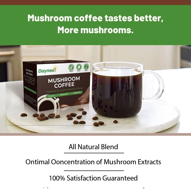 OEM/ODM Ground Mushroom Blend Coffee Private Label Organic Reishi Extract Powder Mane Instant Mushroom Coffee