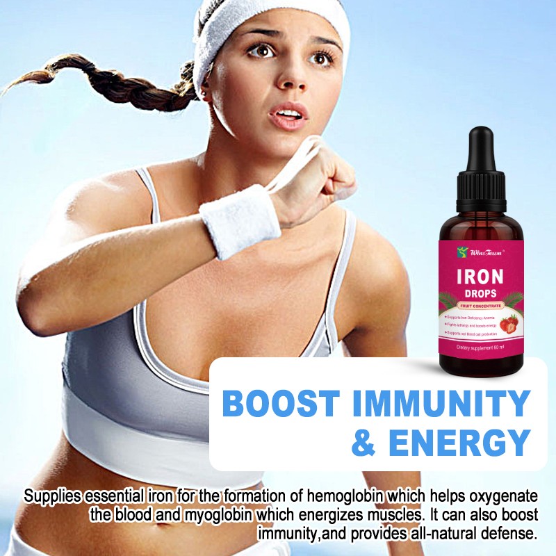 Energy Function Strawberry Drink Supplement Iron Oral Liquid Blood Health Drops Drink