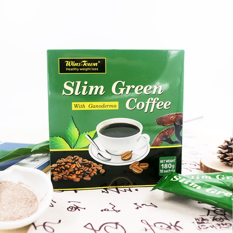 Winstown Slim Green Coffee Natural Herbs Healthy Weight Loss Ganoderma Diet Slimming Instant Coffee