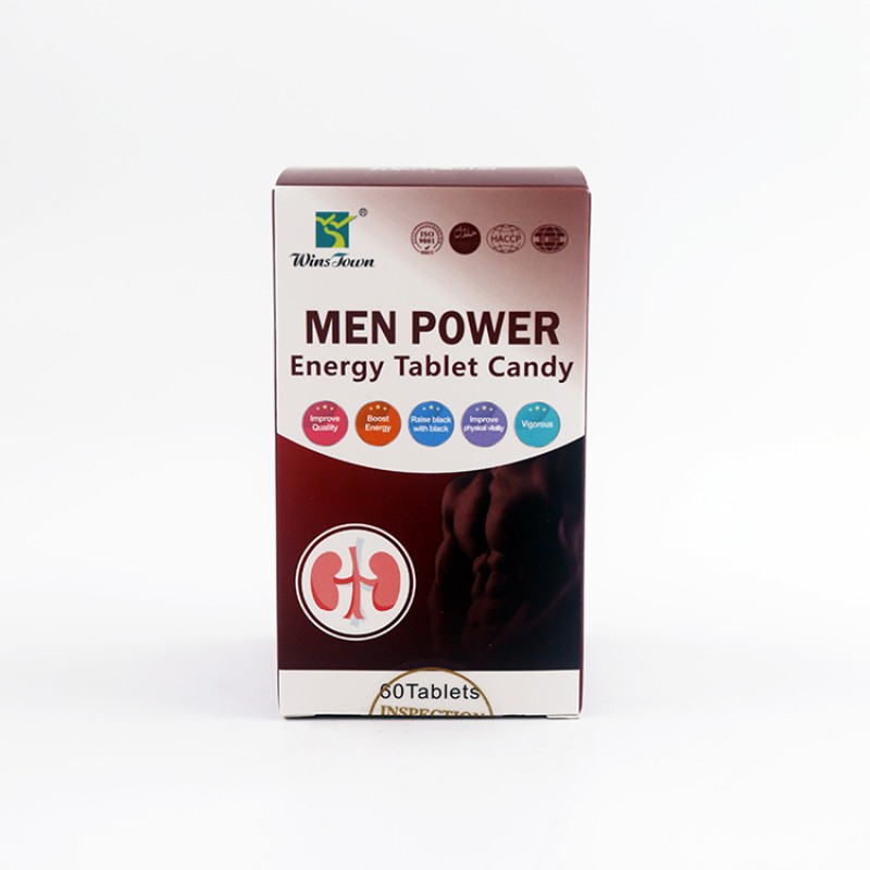 OEM/ODM Custom Private Label Maca Energy Supplement Capsules Pills Men Power Energy Tablets Candy
