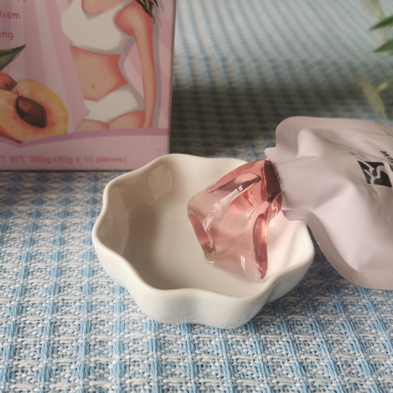 Peach Flavor Enzyme Weight Loss Jelly Yummy Fruit Syrup Flavor Jellies Candy Pudding Stick Fruit Jelly