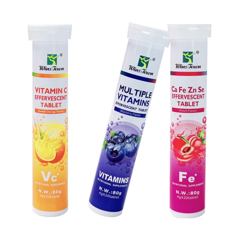 Effervescent Tablet OEM/ODM Manufacturer Collagen Vitamin c Zinc Skin Whitening Cleaning Effervescent Tablet Soft Drink for Weig