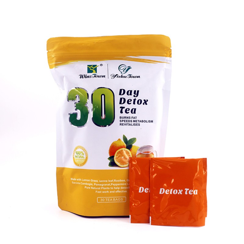 New Slim Fit Lemon Tea 30 Days Loss Weight Fat Days Detox Lemon Grass Tea for Flat Belly