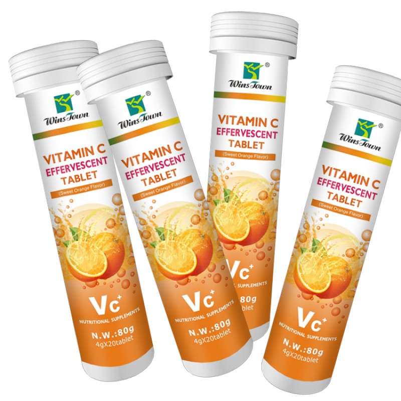 OEM/ODM Health Products Vitamin Supplements Sweet Orange Flavor Vitamin c Skin Whitening Effervescent Tablet