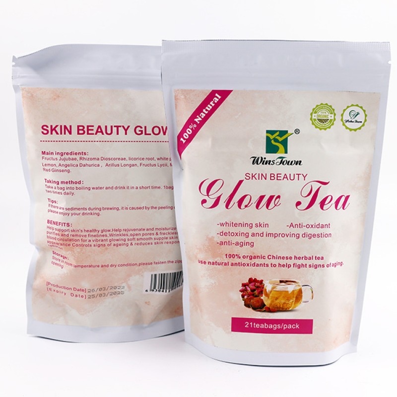 Winstown OEM/ODM/OBM Glutathione Whitening Tea Natural Herbs Glow Lightening Tea Skin Whitening Tea for Dark Skin Face
