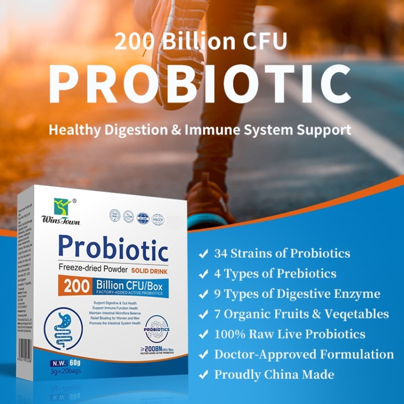 2023 Natural Herbal Probiotic Drink Private Label Improve Immunity Powder Probiotic Solid Drink