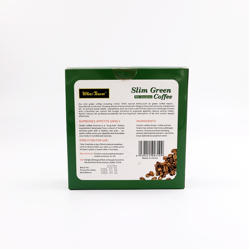 Winstown Slim Green Coffee Natural Herbs Healthy Weight Loss Ganoderma Diet Slimming Instant Coffee