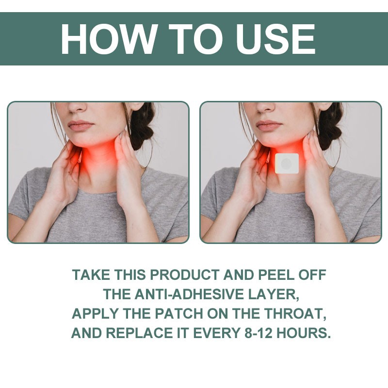 Customize Factory Pharynx Throat Patch Relieve Sore Throat Patch Private Label for Throat Healthy