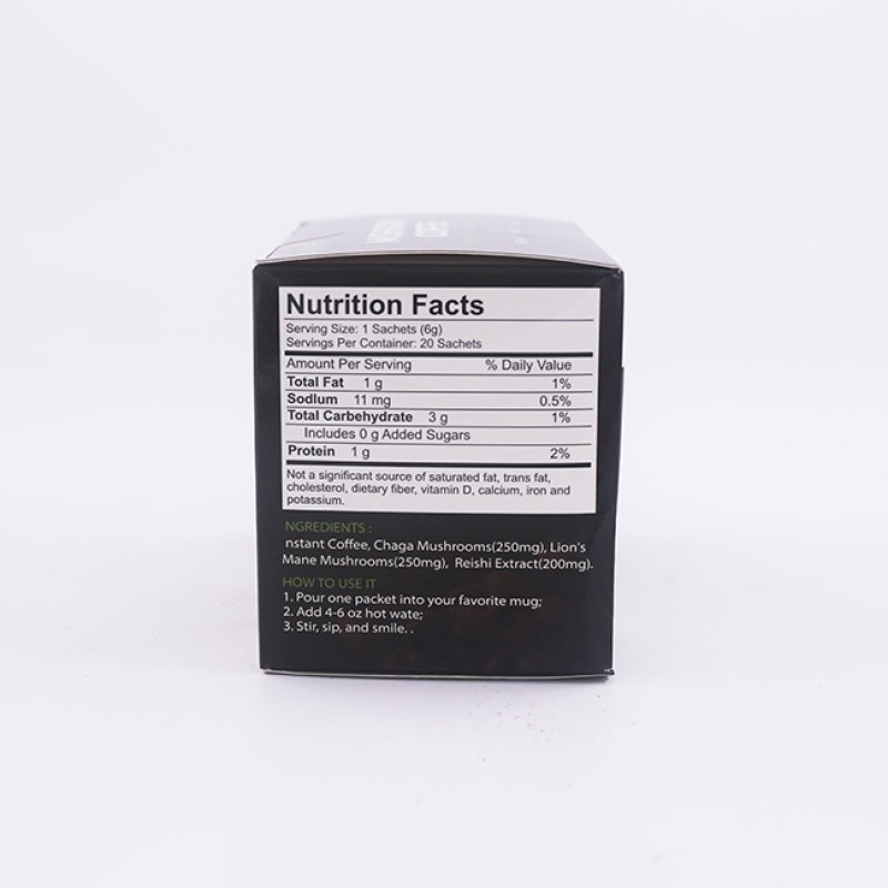 OEM/ODM Custom Private Label Instant Coffee Organic Reishi Extract Powder Ground Blend Mushroom Coffee