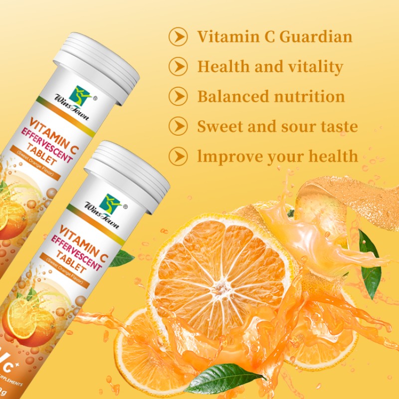 OEM/ODM Wholesale Vitamin c Zinc Skin-whitening Custom Multi-flavored Multivitamin Effervescent Tablets