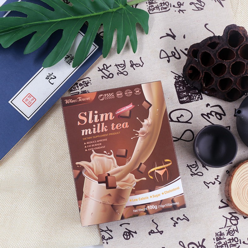 Wholesale Detox Flat Belly Weight Loss Milk Tea Bag Best Slimming Herbal Fast Skinny Slim Milk Tea Chocolate Flavor