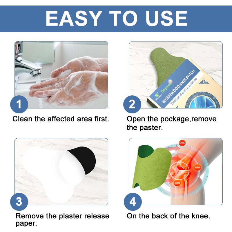 Wormwood Knee Patch to Promote Blood Circulation Natural Herbal Knee Patch Specially Made Knee Patch