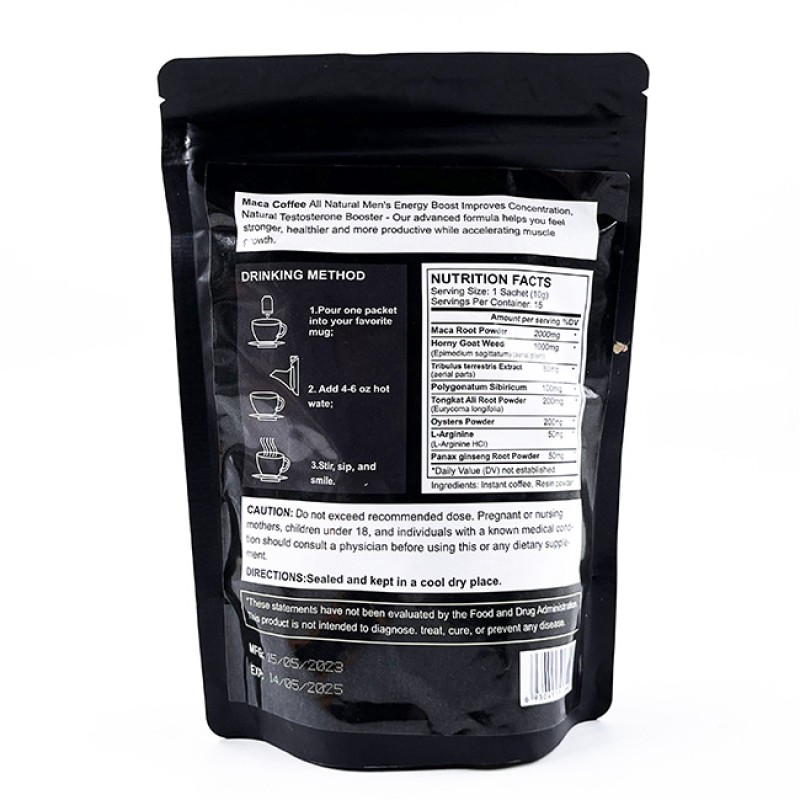 Boost Energy Tongkat Ali Maca Coffee X-Power Maca Instant Coffee for Men Guarana Coffee Malaysia