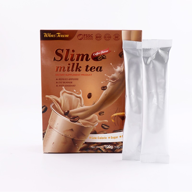 Custom Private Label Detox Flat Belly Weight Loss Milk Tea Bag Best Slimming Herbal Fast Skinny Slim Milk Tea Coffee Flavor