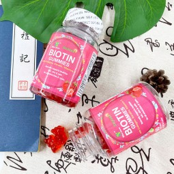 Priviate Label Biotin Hair Growth Gummies Collagen Keratin Gummy Factory Price  Vitamin Healthy Supplement