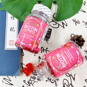 Priviate Label Biotin Hair Growth Gummies Collagen Keratin Gummy Factory Price  Vitamin Healthy Supplement