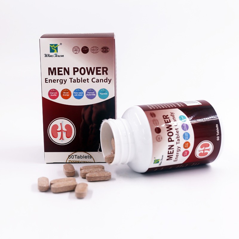 OEM/ODM Custom Private Label Maca Energy Supplement Capsules Pills Men Power Energy Tablets Candy