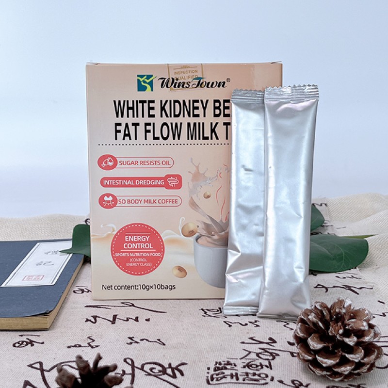 Winstown Flat Belly Fat Flow White Kidney Bean Healthy Supplement Weight Loss Milk Tea