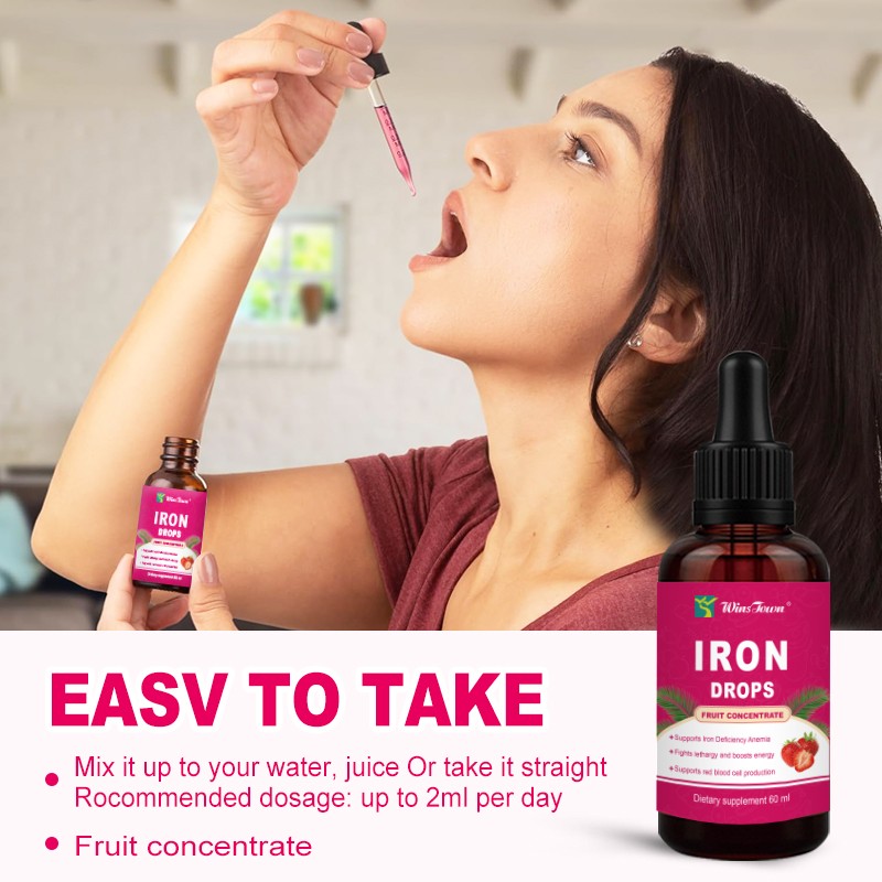 Healthy Nutrition Absorb Strawberry Flavor Drink Oral Liquid Iron Supplement Energy Drop Drink