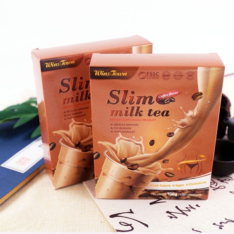 Custom Private Label Detox Flat Belly Weight Loss Milk Tea Bag Best Slimming Herbal Fast Skinny Slim Milk Tea Coffee Flavor