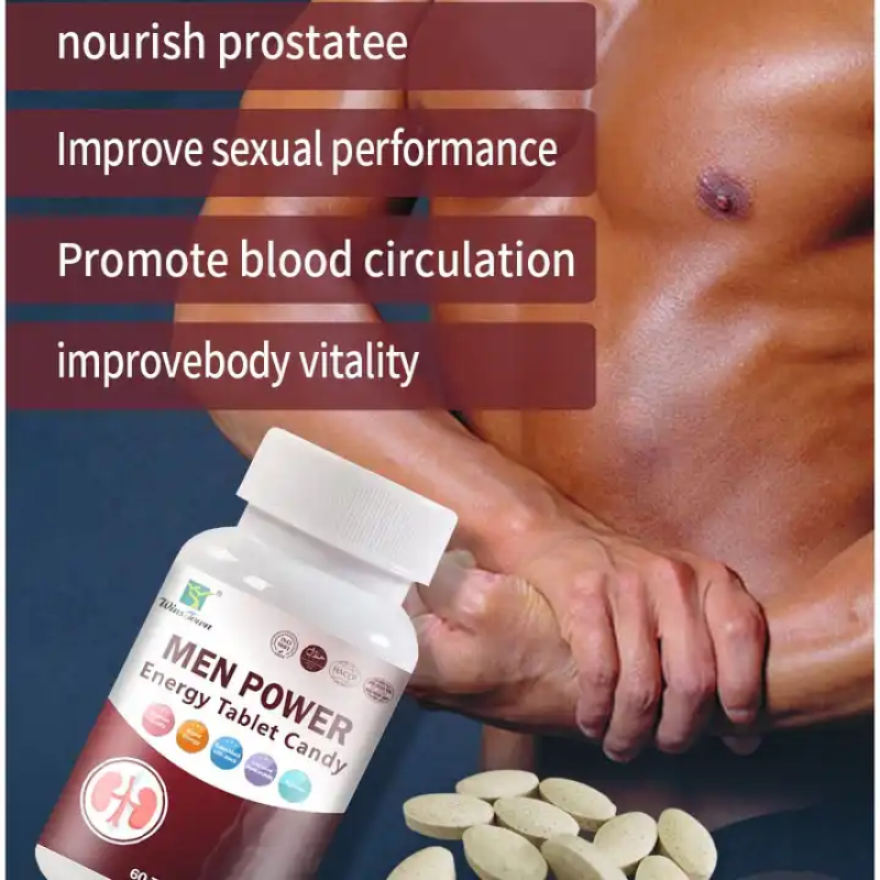 OEM/ODM Custom Private Label Maca Energy Supplement Capsules Pills Men Power Energy Tablets Candy