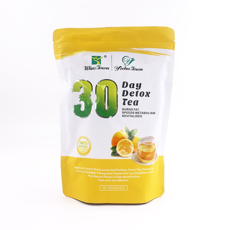 New Slim Fit Lemon Tea 30 Days Loss Weight Fat Days Detox Lemon Grass Tea for Flat Belly