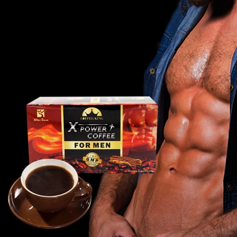 Custom Men X Power Coffee Maca Energy Black Organic Instant Coffee for Man