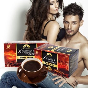 Custom Men X Power Coffee Maca Energy Black Organic Instant Coffee for Man