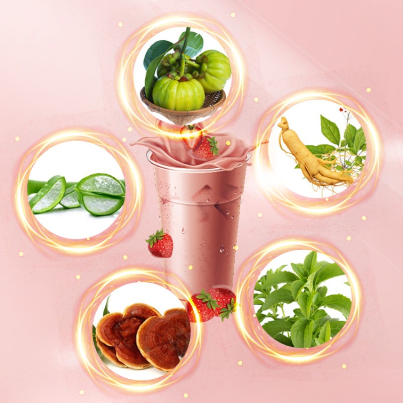 OEM/ODM Detox Flat Belly Weight Loss Milk Tea Bag Best Slimming Herbal Fast Skinny Slim Milk Tea Strawberry Flavor