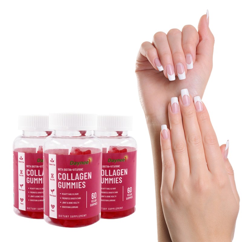 OEM/ODM Wholesale Custom Collagen Gummy Multivitamin for Hair/Nail/Skin Collagen Gummies