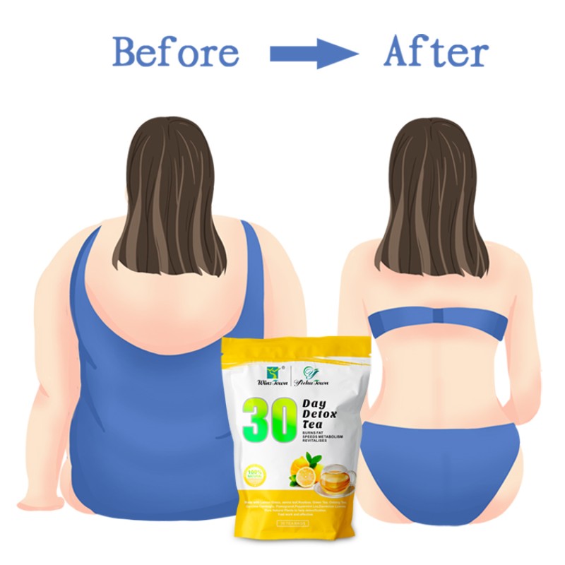 New Style Lemon Taste 30 Loss Weight Fat Days Detox Slimming Tea for Weight Loss