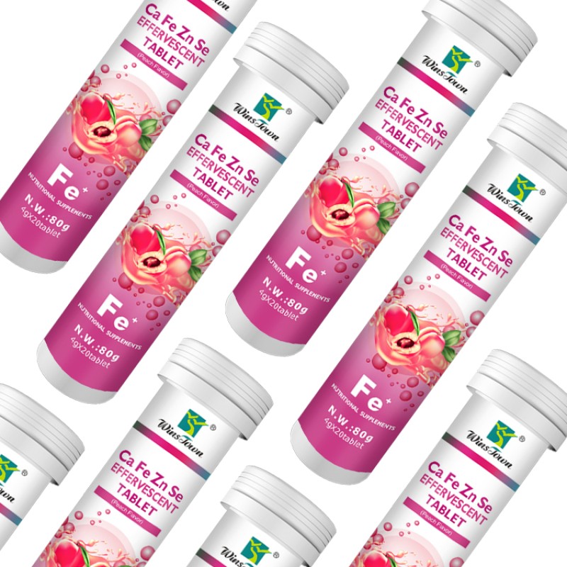 OEM/ODM Wholesale Vitamin c Zinc Skin-whitening Custom Multi-flavored Multivitamin Effervescent Tablets