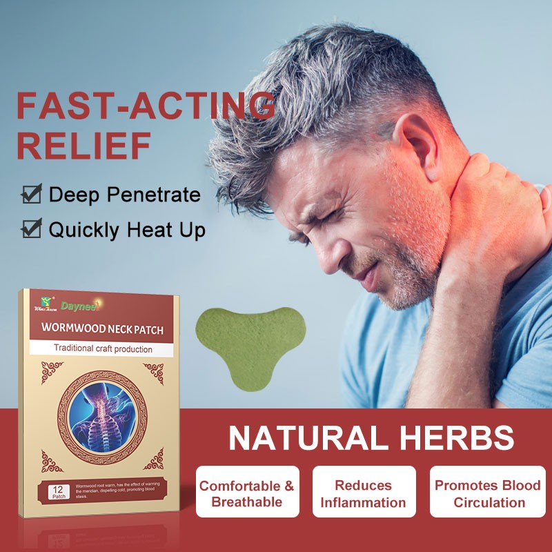 Relieve Neck Discomfort Neck Massage Patch Natural Herbal Wormwood Neck Patch