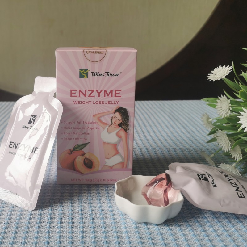 Factory Custom Bags Suck Peach Flavor Enzyme Slimming Jelly Collagen Fruit Jelly