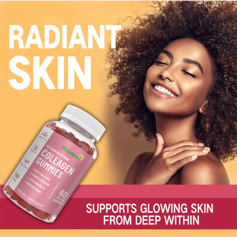 OEM/ODM Wholesale Custom Collagen Gummy Multivitamin for Hair/Nail/Skin Collagen Gummies