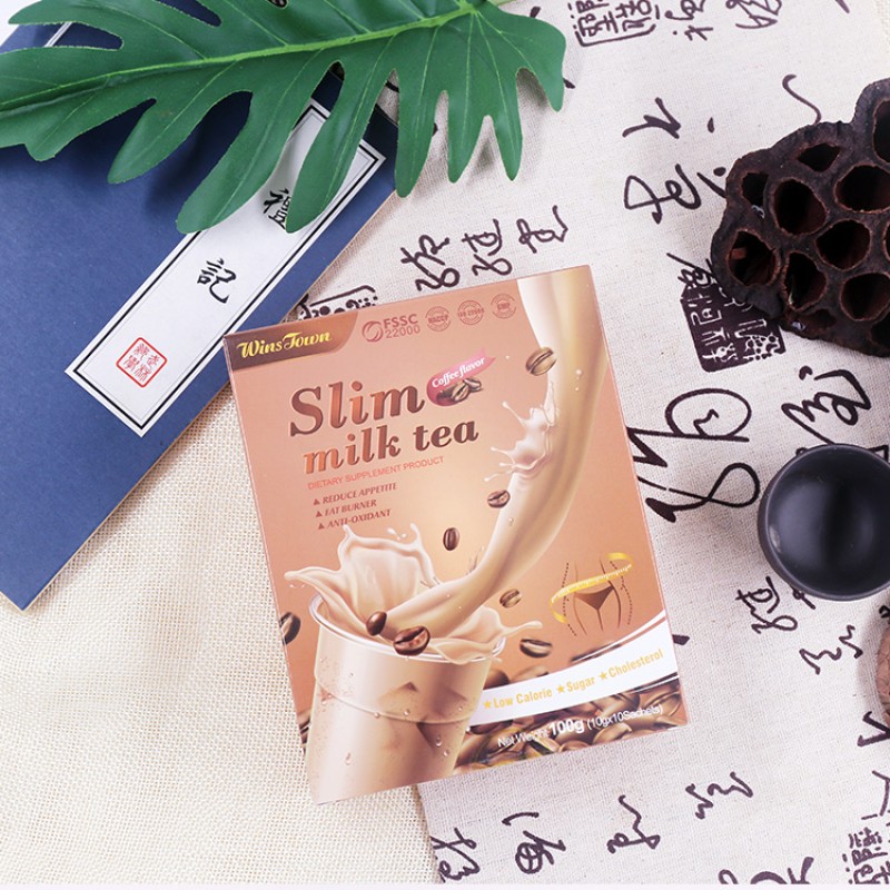 Custom Private Label Detox Flat Belly Weight Loss Milk Tea Bag Best Slimming Herbal Fast Skinny Slim Milk Tea Coffee Flavor